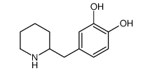 1,2-Benzenediol, 4-(2-piperidinylmethyl)- (9CI) structure