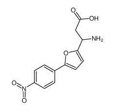 3-AMINO-3-[5-(4-NITROPHENYL)-FURAN-2-YL]-PROPIONIC ACID结构式