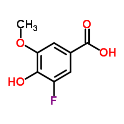 3-Fluoro-4-hydroxy-5-methoxybenzoic acid Structure
