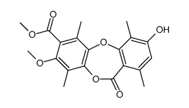 methyl 3-hydroxy-8-methoxy-1,4,6,9-tetramethyl-11-oxo-11H-dibenzo[b,e][1,4]dioxepin-7-carboxylate Structure