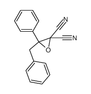 3-benzyl-3-phenyloxirane-2,2-dicarbonitrile结构式