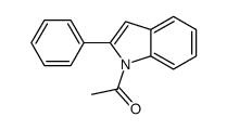 1-(2-phenylindol-1-yl)ethanone结构式