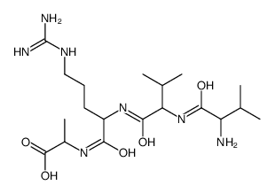 (2S)-2-[[(2S)-2-[[(2S)-2-[[(2S)-2-amino-3-methylbutanoyl]amino]-3-methylbutanoyl]amino]-5-(diaminomethylideneamino)pentanoyl]amino]propanoic acid结构式