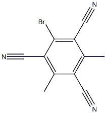 2-bromo-4,6-dimethylbenzene-1,3,5-tricarbonitrile Structure