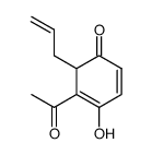 5-acetyl-6-allyl-4-hydroxycyclohexa-2,4-dien-1-one Structure