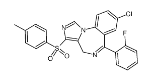 8-chloro-6-(2-fluorophenyl)-3-(4-toluenesulfonyl)-4H-imidazo[1,5-a][1,4]benzodiazepine Structure