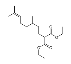 diethyl 2-(3,7-dimethyloct-6-enyl)propanedioate结构式
