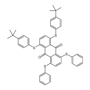 1,4-bis[[4-(1,1-dimethylethyl)phenyl]thio]-5,8-bis(phenylthio)anthraquinone结构式