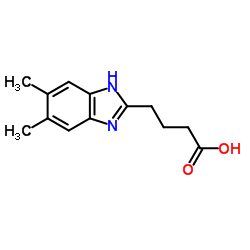 4-(5,6-DIMETHYL-1H-BENZOIMIDAZOL-2-YL)-BUTYRIC ACID结构式