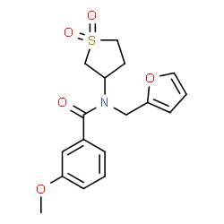 N-(1,1-dioxidotetrahydrothiophen-3-yl)-N-(furan-2-ylmethyl)-3-methoxybenzamide picture