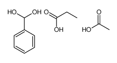 acetic acid,phenylmethanediol,propanoic acid Structure