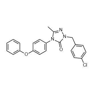 2-(4-Chlorobenzyl)-5-methyl-4-(4-phenoxyphenyl)-2,4-dihydro-3H-1,2,4-triazol-3-one Structure