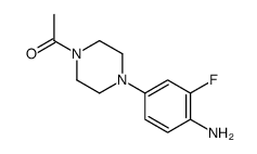 4-(4-ACETYL-PIPERAZIN-1-YL)-2-FLUOROANILINE structure