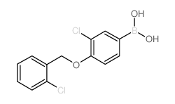 3-氯-4-(2’-氯苄氧基)苯基硼酸结构式
