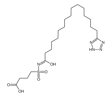 4-[16-(2H-tetrazol-5-yl)hexadecanoylsulfamoyl]butanoic acid结构式