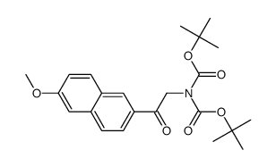 di(tert-butyl) 2-(6-methoxy-2-naphthyl)-2-oxoethylimidodicarbonate Structure