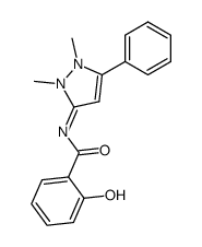 1,2-dimethyl-3-phenyl-5-salicyloylimino-3-pyrazoline Structure