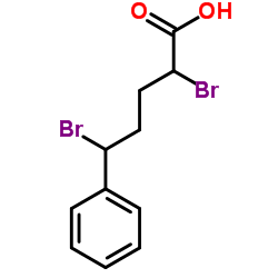 2,5-Dibromo-5-phenylpentanoic acid Structure