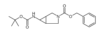 3-Azabicyclo[3.1.0]hexane-3-carboxylic acid, 6-[[(1,1-dimethylethoxy)carbonyl]amino]-, phenylmethyl ester Structure
