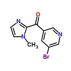 (5-Bromo-3-pyridinyl)(1-methyl-1H-imidazol-2-yl)methanone Structure