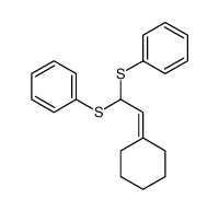 (2-cyclohexylidene-1-phenylsulfanylethyl)sulfanylbenzene结构式