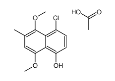 acetic acid,4-chloro-5,8-dimethoxy-6-methylnaphthalen-1-ol结构式