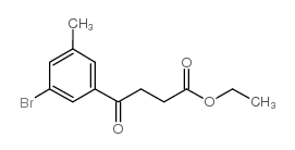 ETHYL 4-(3-BROMO-5-METHYLPHENYL)-4-OXOBUTYRATE结构式