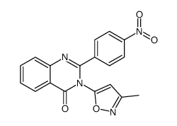 3-(3-methyl-1,2-oxazol-5-yl)-2-(4-nitrophenyl)quinazolin-4-one结构式