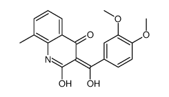 (3E)-3-[(3,4-dimethoxyphenyl)-hydroxymethylidene]-8-methyl-1H-quinoline-2,4-dione Structure