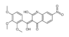 (3E)-3-[hydroxy-(2,3,4-trimethoxyphenyl)methylidene]-7-nitro-1H-quinoline-2,4-dione结构式
