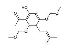 1-[6-hydroxy-2,4-bis(methoxymethoxy)-3-(3-methylbut-2-en-1-yl)phenyl]ethanone结构式