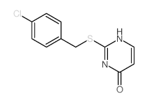 2-[(4-chlorophenyl)methylsulfanyl]-3H-pyrimidin-4-one structure