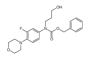 benzyl (3-fluoro-4-morpholinophenyl)(3-hydroxypropyl)carbamate Structure