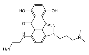 5-[(2-aminoethyl)amino]-2-[3-(dimethylamino)propyl]-7,10-dihydroxyanthra[1,9-cd]pyrazol-6(2H)-one结构式