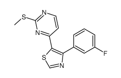 4-(3-fluorophenyl)-5-(2-methylsulfanylpyrimidin-4-yl)-1,3-thiazole结构式