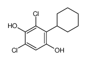 3,5-dichloro-2-cyclohexylbenzene-1,4-diol Structure