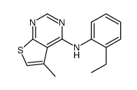 N-(2-ethylphenyl)-5-methylthieno[2,3-d]pyrimidin-4-amine结构式