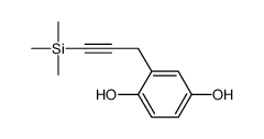 2-(3-trimethylsilylprop-2-ynyl)benzene-1,4-diol结构式