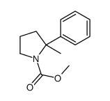 methyl 2-methyl-2-phenylpyrrolidine-1-carboxylate结构式