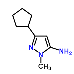 3-Cyclopentyl-1-methyl-1H-pyrazol-5-amine Structure