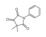 4,4-dimethyl-1-phenylpyrrolidine-2,3,5-trione结构式