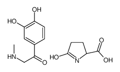 5-oxo-L-proline, compound with 3',4'-dihydroxy-2-(methylamino)acetophenone (1:1) Structure