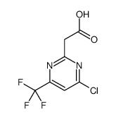 2-[4-chloro-6-(trifluoromethyl)pyrimidin-2-yl]acetic acid Structure