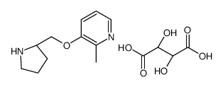 (2R,3R)-2,3-dihydroxybutanedioic acid,2-methyl-3-[[(2S)-pyrrolidin-2-yl]methoxy]pyridine Structure