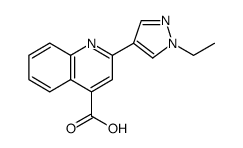 4-Quinolinecarboxylic acid, 2-(1-ethyl-1H-pyrazol-4-yl)结构式