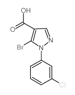 5-bromo-1-(3-chlorophenyl)pyrazole-4-carboxylic acid Structure