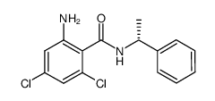 2-amino-4,6-dichloro-N-((R)-1-phenyl-ethyl)-benzamide Structure