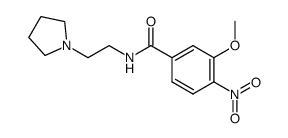 3-methoxy-4-nitro-N-(2-pyrrolidin-1-ylethyl)benzamide结构式