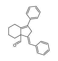 (E)-3-benzylidene-1-phenyl-3,3a,4,5,6,7-hexahydro-2H-indene-3a-carbaldehyde Structure