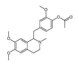 1-(4-acetoxy-3-methoxy-benzyl)-6,7-dimethoxy-2-methyl-1,2,3,4-tetrahydro-isoquinoline结构式